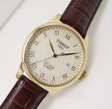 Tissot Le Locle Automatic Gold Dial Brown Leather Strap Watch For Men - T41.5.413.73 Buy Now By Tissot