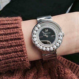Swarovski Lovely Crystal Black Dial Silver Steel Strap Watch for Women - 1160305 Buy Now By Swarovski