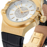 Maserati Potenza Diamonds Silver Dial Black Leather Strap Watch For Women - R8851108505 Buy Now By Maserati