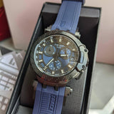 Tissot T Race Chronograph Blue Dial Blue Silicone Strap Watch For Men - T115.417.37.041.00 Buy Now By Tissot