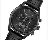 Hugo Boss Champion Black Dial Black Leather Strap Watch for Men - 1513880 Buy Now By Hugo Boss