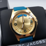 Marc Jacobs Baby Dave Gold Dial Blue Leather Strap Watch for Women - MBM1263 Buy Now By Marc Jacobs