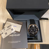 Tag Heuer Carrera Aquaracer Quartz Chronograph Black Dial Black Rubber Strap Watch for Men - CAY111A.FT6041 Buy Now By Tag Heuer