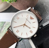 Emporio Armani Herren White Dial Brown Leather Strap Watch For Men - AR11103 Buy Now By Emporio Armani