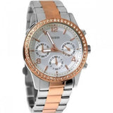 Guess Mini Spectrum Quartz Silver Dial Two Tone Steel Strap Watch For Women - W0122L1 Buy Now By Guess