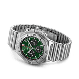 Breitling Chronomat B01 42mm Green Dial Silver Steel Strap Watch for Men - AB01343A1L1A1 Buy Now By Breitling