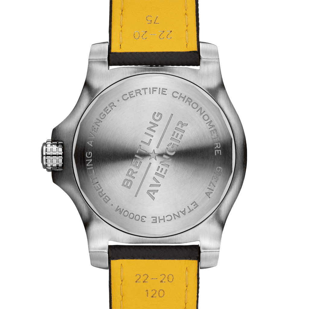 Breitling Avenger Automatic 45 Seawolf Yellow Dial Black Nylon Strap Watch for Men - A17319101I1X1 Buy Now By Breitling