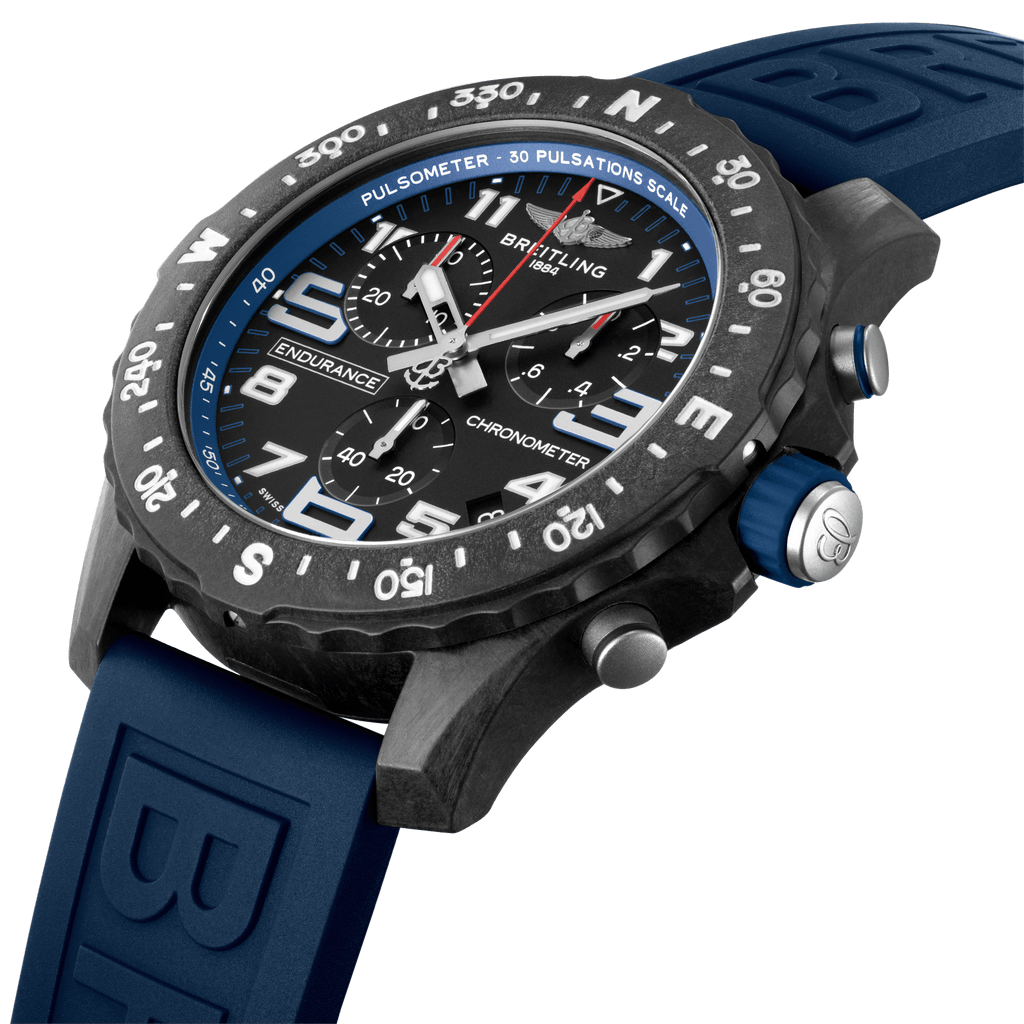 Breitling Endurance Pro Black Dial Blue Rubber Strap Watch for Men - X82310D51B1S1 Buy Now By Breitling