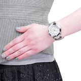 Guess Vista Diamonds Silver Dial Silver Steel Strap Watch for Women - W12080L1 Buy Now By Guess