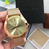 Michael Kors Slim Runway Champagne Dial Gold Mesh Bracelet Watch for Women - MK3282 Buy Now By Michael Kors