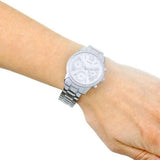 Guess Mini Sunrise Chronograph Quartz Silver Dial Silver Steel Strap Watch For Women - W0623L1 Buy Now By Guess