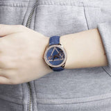 Guess Little Flirt Quartz Blue Dial Blue Leather Strap Watch For Women - W0456L6 Buy Now By Guess