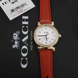 Coach Madison White Dial Red Leather Strap Watch for Women - 14502400 Buy Now By Coach