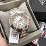 Guess Vista Analog Diamonds Silver Dial Two Tone Steel Strap Watch for Women - W0024L1 Buy Now By Guess