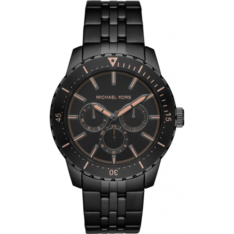 Michael Kors Cunningham Chronograph Black Dial Black Steel Strap Watch For Men - MK7157 Buy Now By Michael Kors