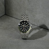 Fossil FB-01 Chronograph Black Dial Silver Steel Strap Watch for Men - FS5864 Buy Now By Fossil