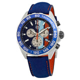 Tag Heuer Formula 1 Gulf Edition Blue Dial Blue Leather Strap Watch for Men - CAZ101N.FC8243 Buy Now By Tag Heuer