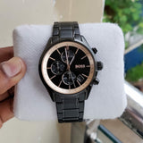 Hugo Boss Grand Prix Black Dial Black Steel Strap Watch for Men - 1513578 Buy Now By Hugo Boss