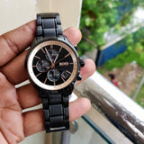 Hugo Boss Grand Prix Black Dial Black Steel Strap Watch for Men - 1513578 Buy Now By Hugo Boss