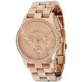 Marc Jacobs Henry Chronograph Rose Gold Dial Rose Gold Steel Strap Watch for Women - MBM3118 Buy Now By Marc Jacobs