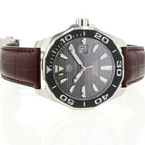 Tag Heuer Aquaracer Caliber 5 Black Dial Brown Leather Strap Watch for Men - WAY201M.FC6474 Buy Now By Tag Heuer