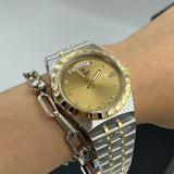 Tudor Royal Automatic Diamonds Gold Dial Two Tone Steel Strap Watch for Men - M28603-0006 Buy Now By Tudor