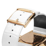 Calvin Klein Accent Silver Dial White Leather Strap Watch for Women - K2Y216K6 Buy Now By Calvin Klein