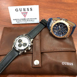 Guess Legacy Analog Blue Dial Blue Denim Strap Watch for Men - W1058G1 Buy Now By Guess
