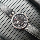 Fossil Retro Pilot Chronograph Black Dial Black Leather Strap Watch for Men - FS5806 Buy Now By Fossil