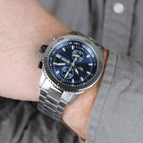 Hugo Boss Vela Chronograph Diver Blue Dial Silver Steel Strap Watch for Men - 1513775 Buy Now By Hugo Boss