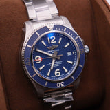 Breitling Superocean Automatic 42mm Blue Dial Silver Steel Strap Watch for Men - A17366D81C1A1 Buy Now By Breitling