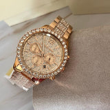 Michael Kors Layton Chronograph Rose Gold Dial Rose Gold Steel Strap Watch For Women - MK7285 Buy Now By Michael Kors