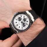 Guess Legacy White Dial Black Rubber Strap Watch For Men - W1049G3 Buy Now By Guess