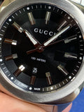 Gucci GG2570 Quartz Black Dial Silver Steel Strap Watch For Men - YA142401 Buy Now By Gucci