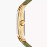Michael Kors Monroe Three-Hand Silver Dial Green Leather Strap Watch for Women - MKO1028 Buy Now By Michael Kors