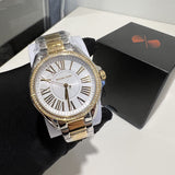 Michael Kors Kacie Three Hand Silver Dial Two Tone Steel Strap Watch for Women - MK6931 Buy Now By Michael Kors