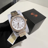 Michael Kors Tibby Three Hand Crystals Silver Dial Two Tone Steel Strap Watch for Women - MK4576 Buy Now By Michael Kors