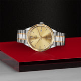Tudor Style Automatic Gold Dial Two Tone Steel Strap Watch for Men - M12713-0001 Buy Now By Tudor