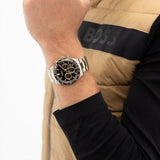 Hugo Boss Hero 2.0 Chronograph Black Dial Two Tone Steel Strap Watch for Men - 1514269 Authentic Buy Shop Now