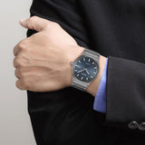 Hugo Boss Candor Automatic Blue Dial Grey Steel Strap Watch for Men - 1514119 Authentic Buy Shop Now