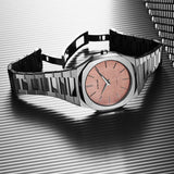 D1 Milano Ultra Thin Salmon Pink Dial Silver Steel Strap Watch for Men - D1-UTBJ26 Authentic Buy Shop Now