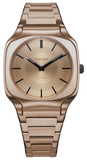 D1 Milano Square Champagne Gold Dial Gold Steel Strap Watch for Unisex - D1-SQBJ04 Authentic Buy Shop Now