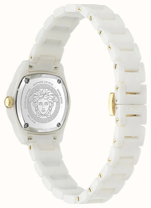Versace DV One Mini White Dial White Ceramic Dial Watch for Women - VE9F00224 Buy Now By Versace
