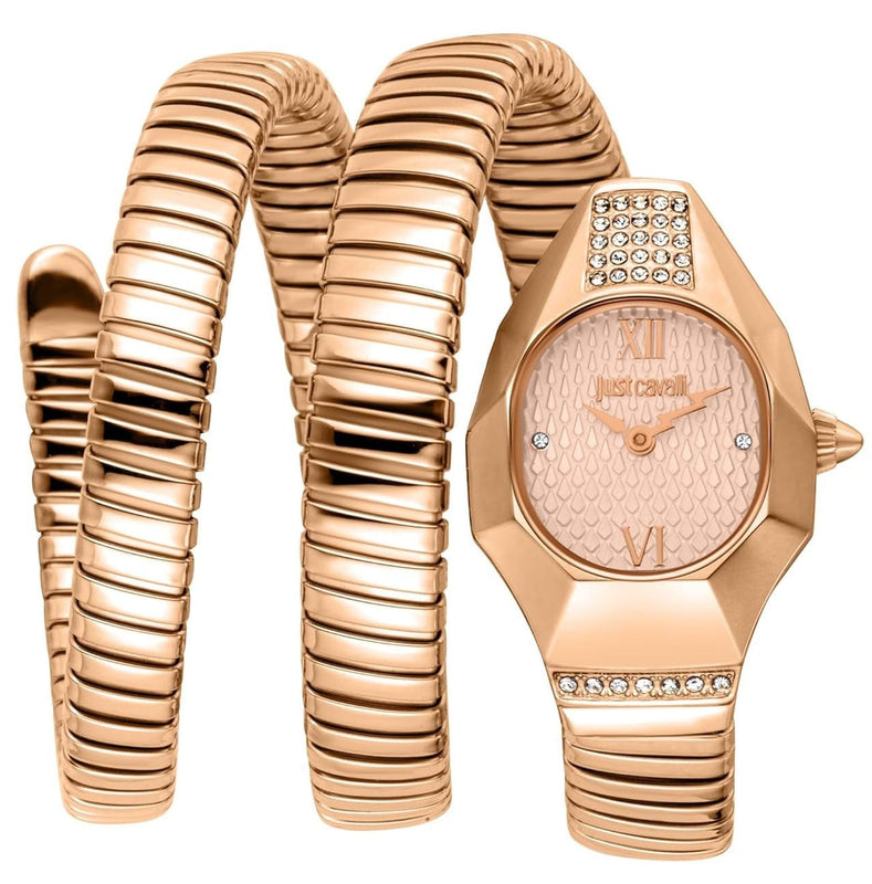Just Cavalli Lunara Rose Gold Dial Rose Gold Steel Strap Watch for Women - JC1L397M0055 Authentic Buy Shop Now