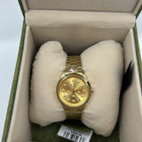 Gucci G Timeless 18K Gold Dial Gold Steel Strap Watch for Women - YA1265036 Authentic Buy Shop Now