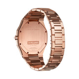 D1 Milano Ultra Thin Marble Dial Rose Gold Steel Strap Watch for Women - D1-UTBL14 Authentic Buy Shop Now