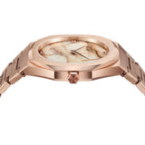 D1 Milano Ultra Thin Marble Dial Rose Gold Steel Strap Watch for Women - D1-UTBL14 Authentic Buy Shop Now