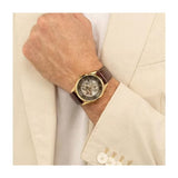 Hugo Boss Principle Skeleton Grey Dial Brown Leather Strap Watch for Men - 1514235 Authentic Buy Shop Now