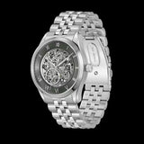 Hugo Boss Principle Skeleton Green Dial Silver Steel Strap Watch for Men - 1514236 Authentic Buy Shop Now