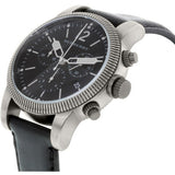 Burberry Utilitarian Chronograph Black Dial Black Leather Strap Watch for Men - BU7813 Authentic Buy Shop Now